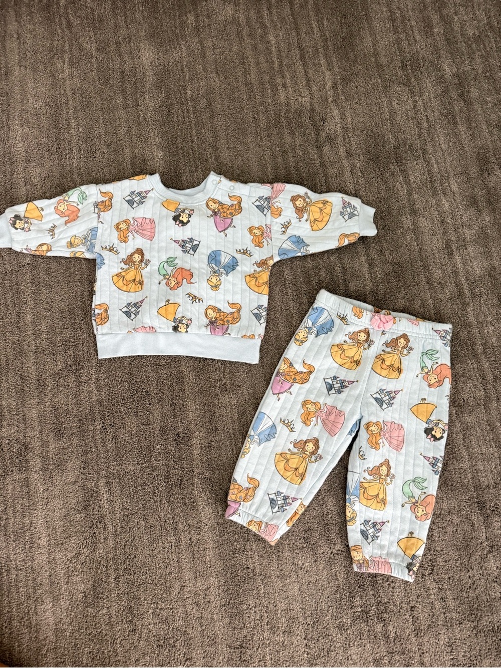 Disney Princess Sweat Set in Light Blue